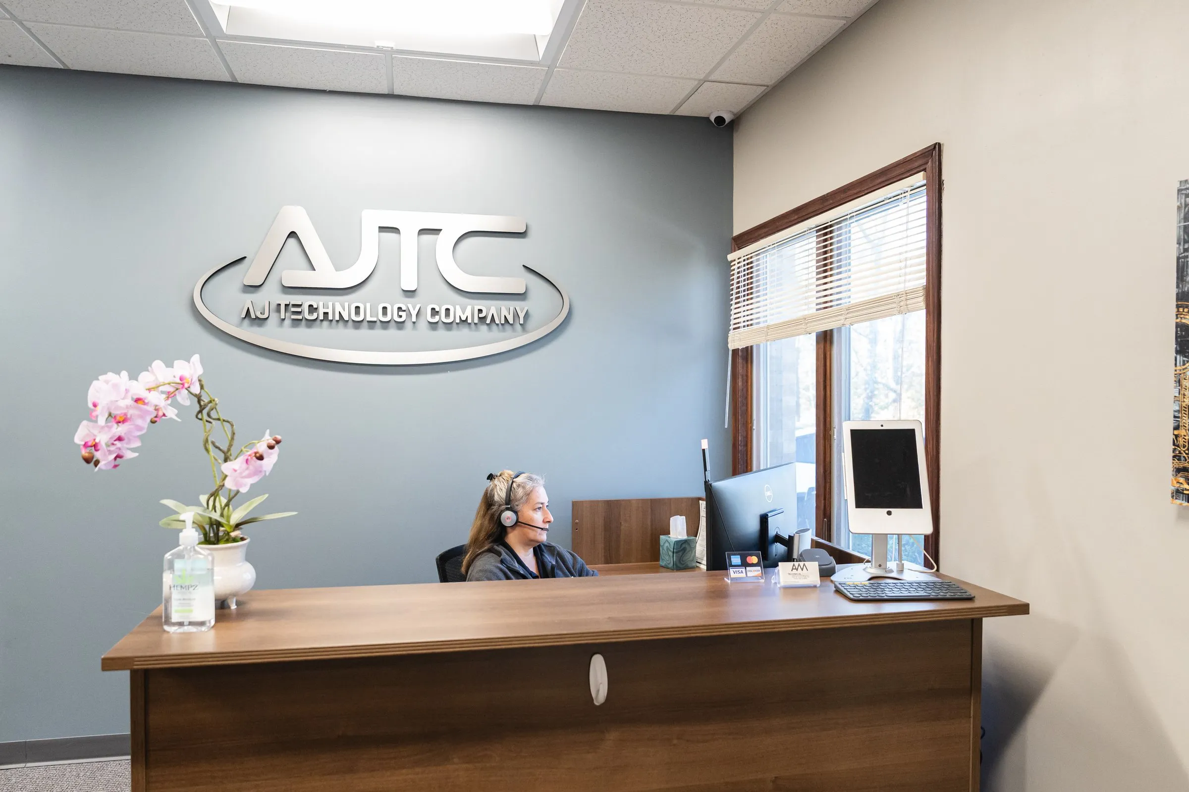 AJTC Chicago headquarters front desk in Homer Glen